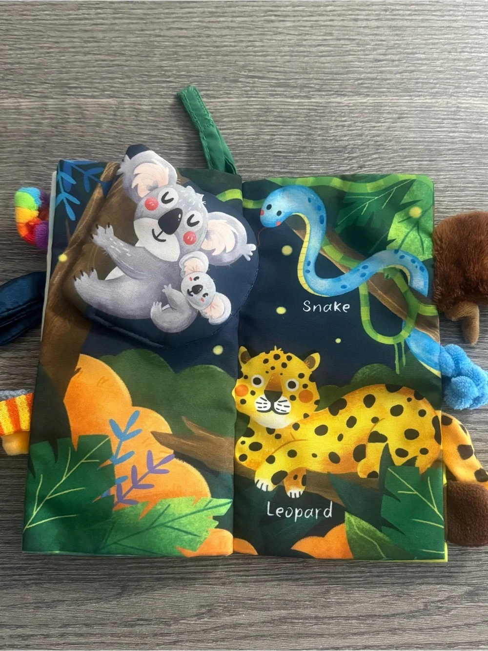 Hahaland Baby First Cloth Book Jungly Tails Soft Sensory Book 0M+